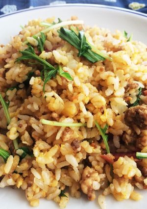 創味シャンタンで水菜と焼豚焼飯！簡単炒飯-レシピのメイン写真