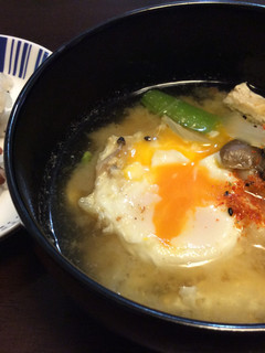 半熟卵のお味噌汁-レシピのメイン写真
