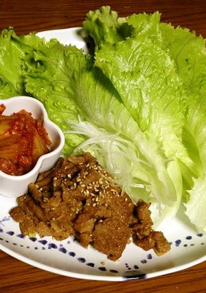 大豆のお肉でヘルシー焼肉サンチュ巻き-レシピのメイン写真