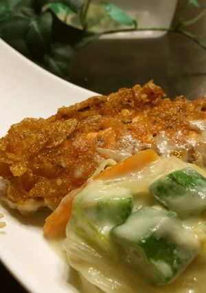 ザックザクサーモン✿白菜ミルク煮添え-レシピのメイン写真