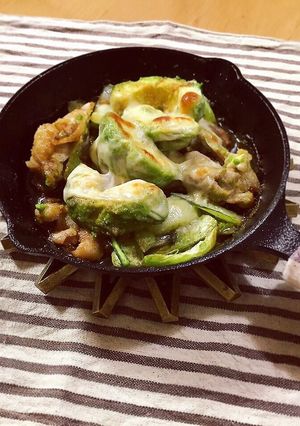 青梗菜とアボカドチキンのチーズ乗せ-レシピのメイン写真