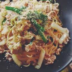 白菜と豚肉のバターポン酢スパゲティ-レシピのメイン写真