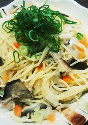 お出汁で作るスパゲティ出汁スパ♡-レシピのメイン写真