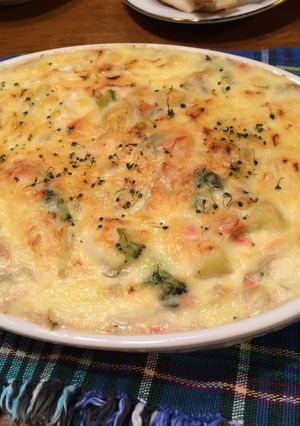 缶詰で簡単！クラムチャウダーグラタン-レシピのメイン写真