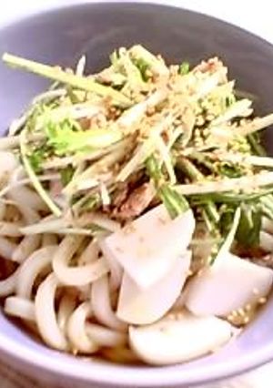 シャキシャキ水菜のサラダうどん-レシピのメイン写真