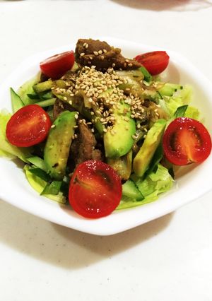 森のバターと大豆のお肉でサラダごはん-レシピのメイン写真