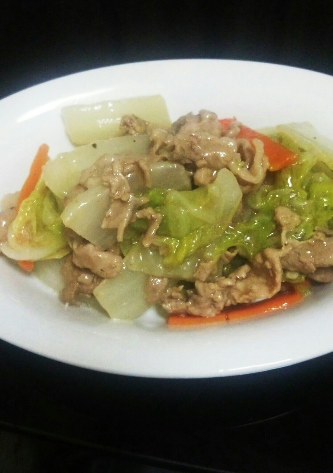 節約☆豚肉と白菜の塩あんかけ☆中華丼風-レシピのメイン写真