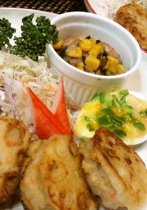 簡単★時短の工夫【レンコンのはさみ焼き】-レシピのメイン写真