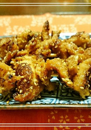 ベジおつまみ☆ごまみそ焼き鶏(大豆)-レシピのメイン写真