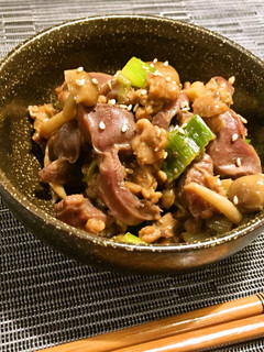 糖質制限レシピ✦大豆ミンチと砂肝の炒め煮-レシピのメイン写真