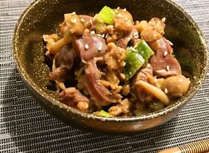 糖質制限レシピ✦大豆ミンチと砂肝の炒め煮-レシピのメイン写真