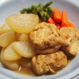 レンジで大根とがんもどきの煮物~きび糖