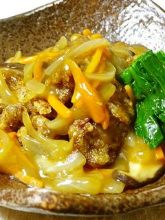 大豆のお肉で唐揚げの野菜あんかけ。-レシピのメイン写真
