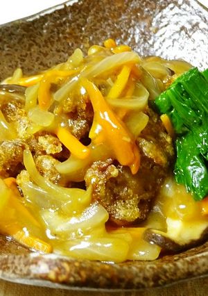 大豆のお肉で唐揚げの野菜あんかけ。-レシピのメイン写真