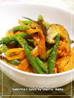 にんじんとインゲンの麺つゆ胡麻あえ-レシピのメイン写真