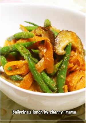 にんじんとインゲンの麺つゆ胡麻あえ-レシピのメイン写真