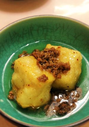 そぼろたっぷりの餡かけ揚げ出し豆腐！-レシピのメイン写真