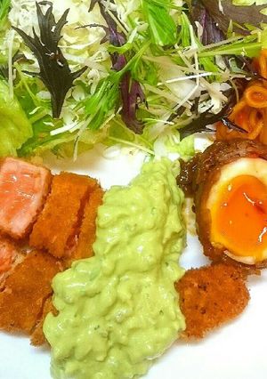 レアサーモンのフライ♪アボカドタルタルで-レシピのメイン写真