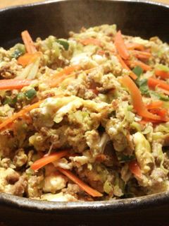 大豆のお肉と野菜の卵炒め-レシピのメイン写真