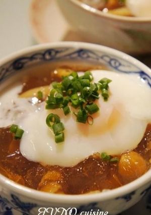 ☆なめこのジュレ～温泉卵とともに～☆-レシピのメイン写真