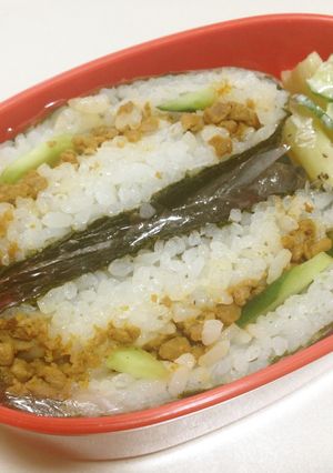 ヘルシーそぼろおにぎらず-レシピのメイン写真