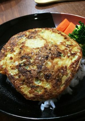 余った餃子の具で 天津飯風どんぶり-レシピのメイン写真