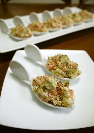 サーモンと香ばしベーコンのタルタル♪-レシピのメイン写真