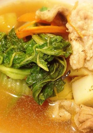 白菜と豚肉の蒸し煮 スープ風-レシピのメイン写真