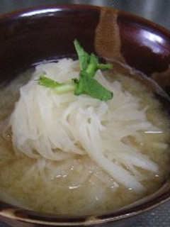 大根麺の味噌汁-レシピのメイン写真