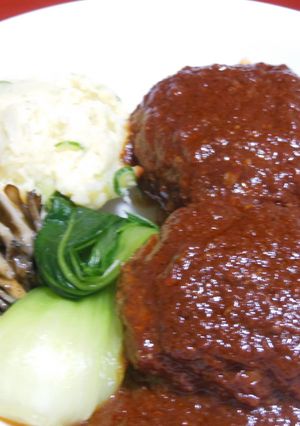 肉々しい煮込みハンバーグ-レシピのメイン写真