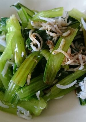 小松菜としらすの和え物-レシピのメイン写真