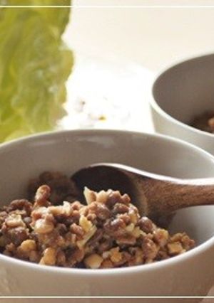 大豆のお肉と納豆のヘルシーレタス巻き-レシピのメイン写真