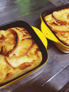 グラタン皿でしっとりリンゴケーキ♡ʾʾ-レシピのメイン写真