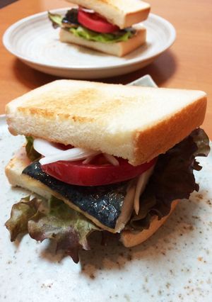 甘酢ショウガの鯖サンド-レシピのメイン写真