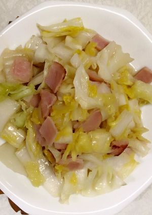 ハムと白菜のシャンタン胡麻油炒め-レシピのメイン写真