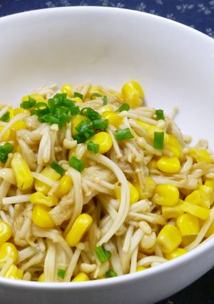 エノキとコーンのめんつゆバター-レシピのメイン写真