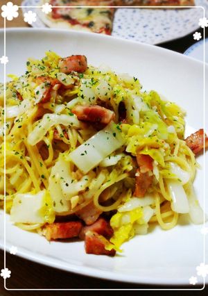 旬白菜とベーコンのペペロンチーノ☆彡.-レシピのメイン写真