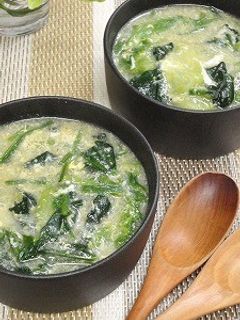レタスとほうれん草の中華スープ-レシピのメイン写真