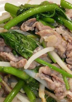 空心菜と豚肉の中華炒め-レシピのメイン写真