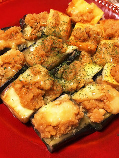茄子と厚揚げの肉味噌チーズ焼き♡-レシピのメイン写真