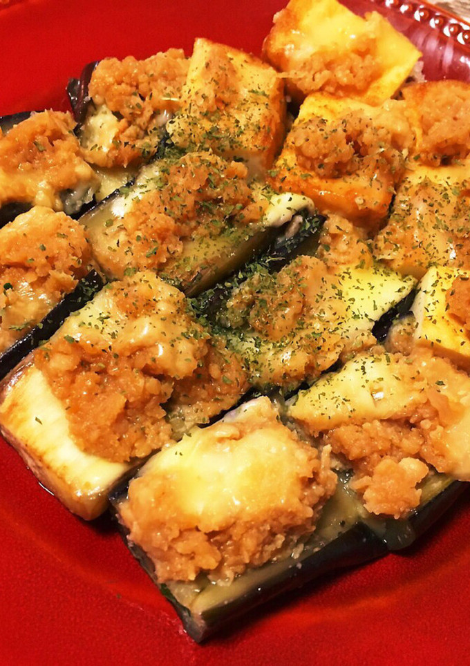 茄子と厚揚げの肉味噌チーズ焼き♡-レシピのメイン写真