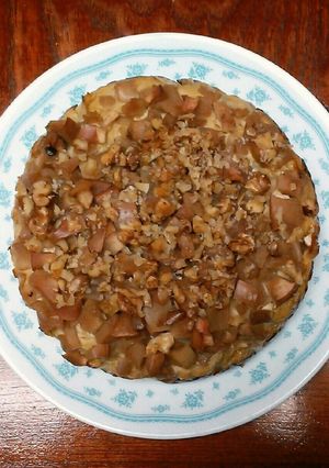 大豆粉で☆りんご煮とくるみのケーキ♪-レシピのメイン写真