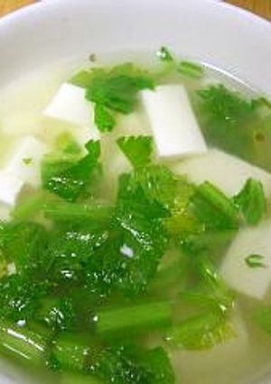 ３分で激ウマ♪セロリの葉の中華スープ-レシピのメイン写真