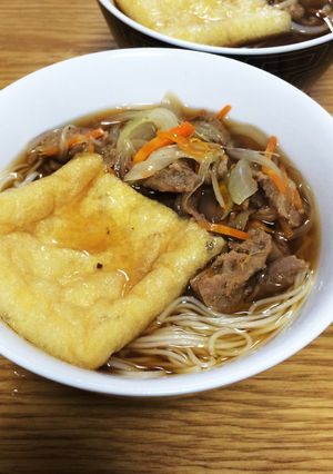 〔大豆のお肉で〕あったかそうめんランチ-レシピのメイン写真