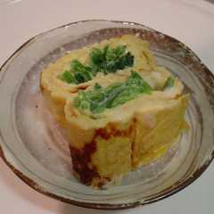 รูปของ ほうれん草のチーズだし巻き卵