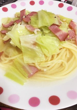 キャベツとベーコンのスープパスタ-レシピのメイン写真