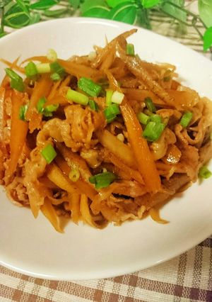 ⭐ごぼうと豚肉の炒め煮⭐箸止まりません～-レシピのメイン写真