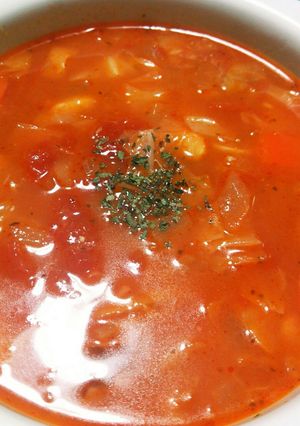 ツナチーズinミネストローネ♪-レシピのメイン写真