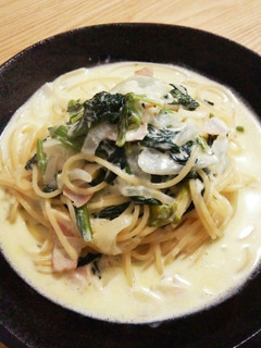 ほうれん草のクリームパスタ-レシピのメイン写真