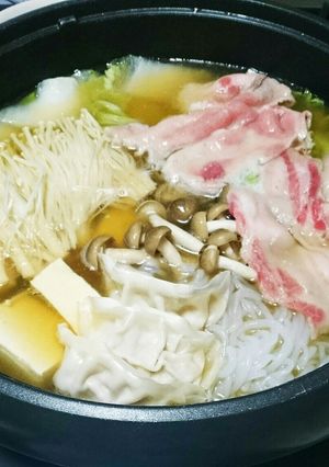創味シャンタンDXで餃子鍋-レシピのメイン写真